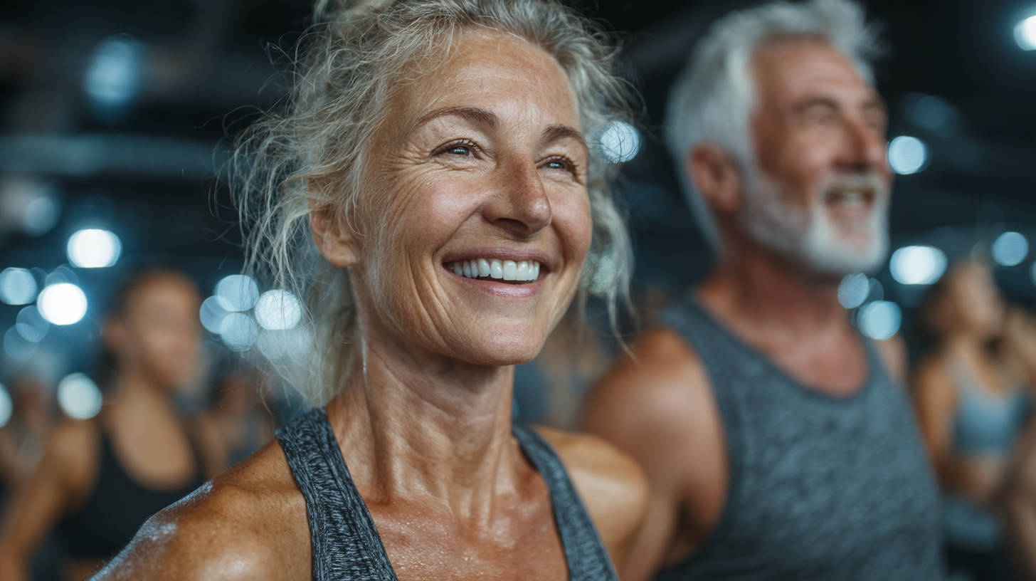 Evaluare fitness pentru seniori - echipa de specialiști efectuează teste de mobilitate și echilibru